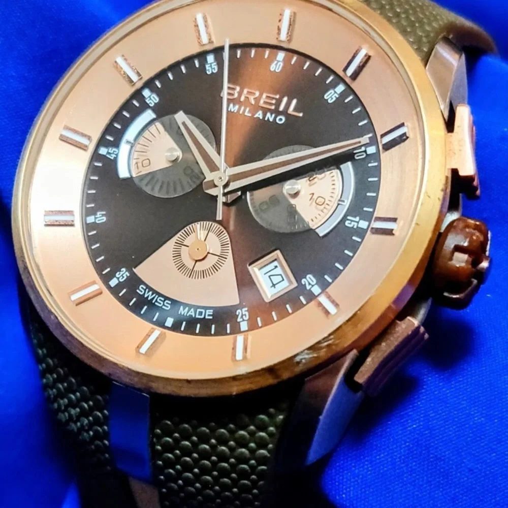 Breil Milano Swiss Made 43mm Chrono Men's Watch New battery fully working